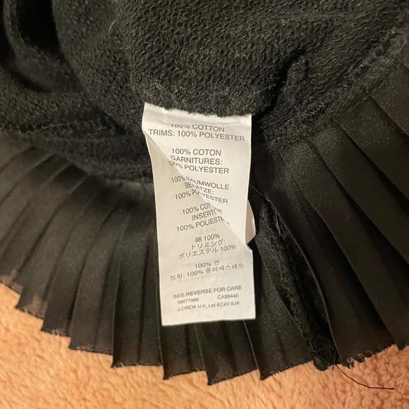 J. Crew black ruffle hem sweatshirt - Picture 5 of 5